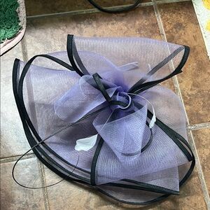 Elegant Purple and Black Women's Fascinator